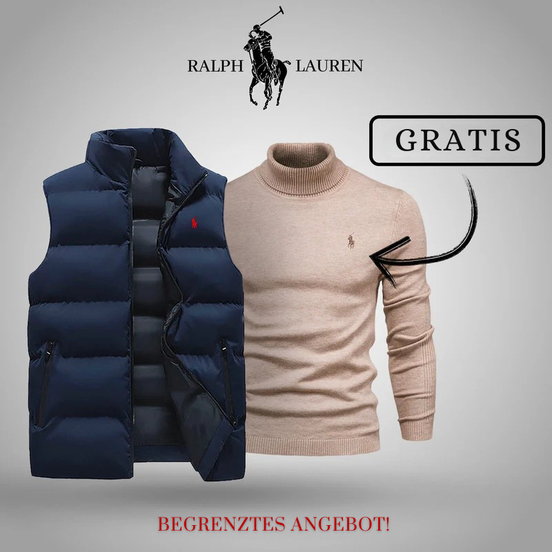Ꮢalph Ⅼauren | Premium Herren Winterweste + Gratis Strickpullover Set